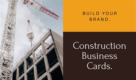 Construction Business Cards - Minimalistic - White Background - ShareEcard