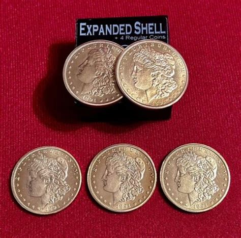 Replica Golden Morgan Expanded Shell Set Coin Magic Ebay