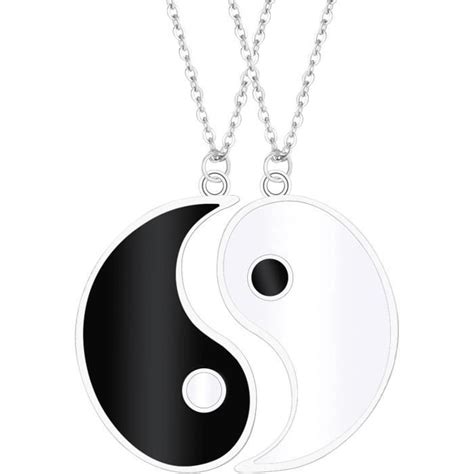 2 Colliers Chaîne Assortis Yin Yang Pour Bff Couples L Amitié D Amitié