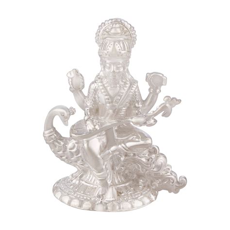 Sterling Silver Saraswati Idol Osasbazaar