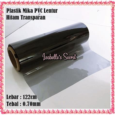 Jual Plastik Mika Pvc Warna Hitam Lentur Bahan Tas Lebar Cm Tebal