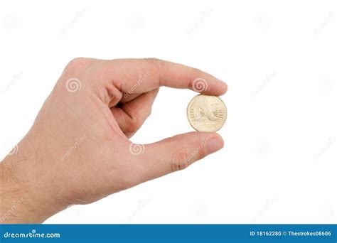 Hand Holding Gold Dollar Coin Stock Photo Image Of Golden Economy