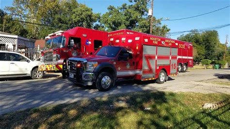 Houston Fire Department Technical Rescue 11 And Breathing Air 15 On