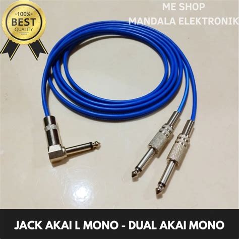 Jual Kabel Jack Akai Mono Mm To Dual Akai Mono Full Besi Cm