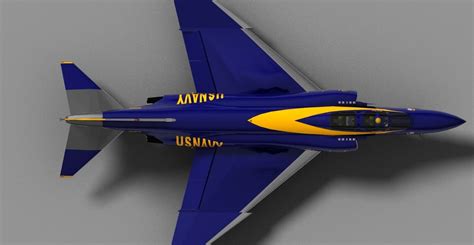 F-4J Phantom II Blue Angels 3D Model .max .obj .3ds .fbx .c4d .skp ...