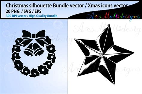 Christmas Svg Silhouette Bundle / Christmas Svg Silhouette - Etsy