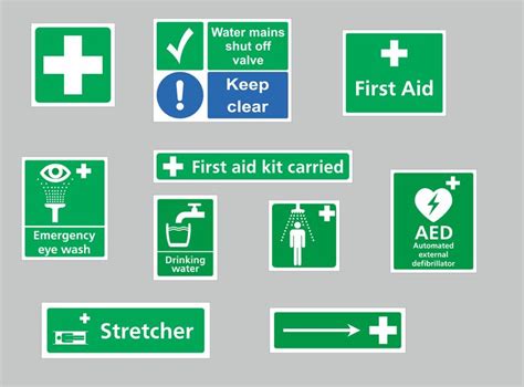 Examples Of First Aid And Safe Conditions Signage Primeros Auxilios