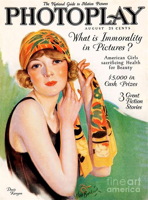 1920s Uk Photoplay Magazine Cover Drawing By The Advertising Archives