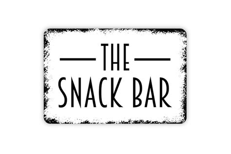 The Snack Bar Sign Kitchen Pantry Metal Wall Art Indoor or - Etsy