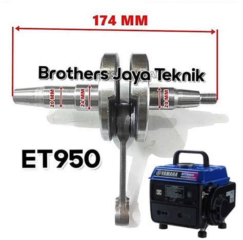 ET950 Crankshaft Kruk As Mesin Genset 2tak 1000watt Campur Lazada