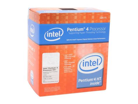 Intel Pentium 4 631 - Pentium 4 Cedar Mill Single-Core 3.0 GHz LGA 775 ...