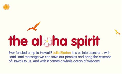 juliebladon.com / The Aloha Spirit Article