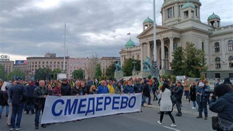 Novi Protest Srbija Protiv Nasilja Sve Vi E Gra Ana Ispred Skup Tine