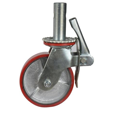 Industrial Heavy Duty PU Scaffolding Caster With Brake China Castor