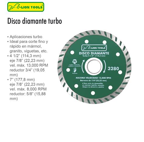 Disco Diamante Turbo Lion Tools