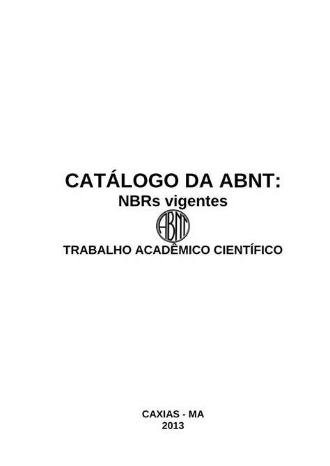 Pdf Abnt Cat Logo Da Abnt Nbrs Vigentes Dokumen Tips