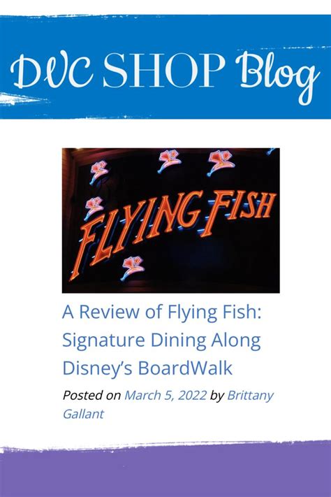 A Review Of Flying Fish Signature Dining Along Disneys Boardwalk