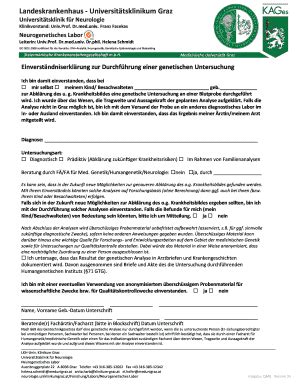 Ausfüllbar Online neurologie uniklinikumgraz Einverst ndniserkl rung