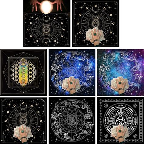 8 Types Square Shape Pendulum Divination Altar Tablecloth Board Game Tarot Pad Rune Table Cloth