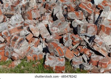 Pile Broken Red Bricks On Construction Stock Photo Shutterstock