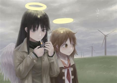 rakka  reki haibane renmei drawn  diuyou danbooru