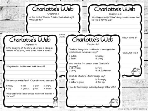 Charlottes Web Literature Study Simple Living Creative Learning