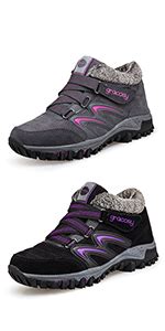 Gracosy Bottes De Neige Femme Filles Chaussures De Sports Randonn E