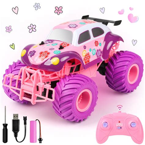 Flooyes Remote Control Car for Girls, 2.4Ghz All Terrain Girls Off-Road ...