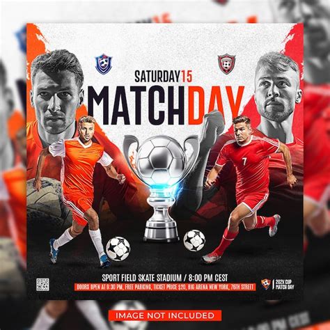 Premium Psd Soccer Football Match Day Flyer And Social Media Banner