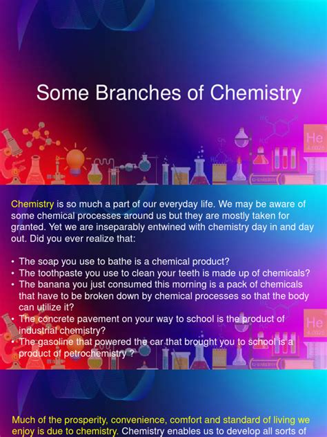 Branches of Chemistry | PDF