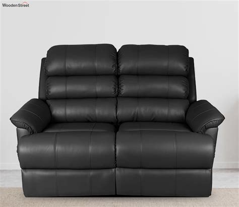 Buy Valencia Leatherette Two Seater Motorized Recliner Black