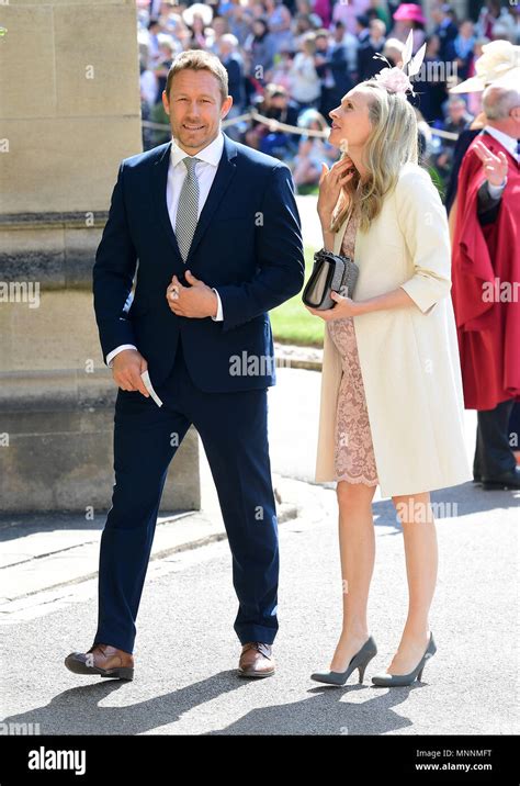 Jonny Wilkinson and Shelley Jenkins arrive at St George's Chapel at ...