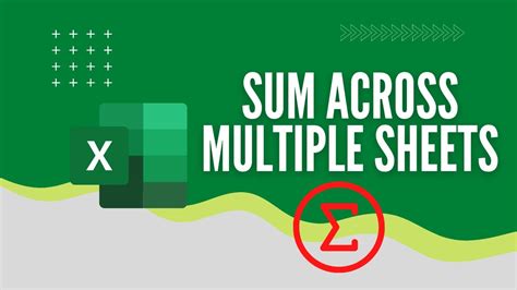 How To Sum Across Multiple Sheets In Excel Youtube