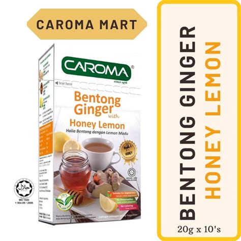 CAROMA BENTONG GINGER WITH HONEY LEMON 20g X 10 S Halal HALIA BENTONG