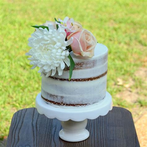 Semi Naked Cake With Fresh Flowers Fresh Flower Cake Edible Flowers Cake Naked Wedding Cakes