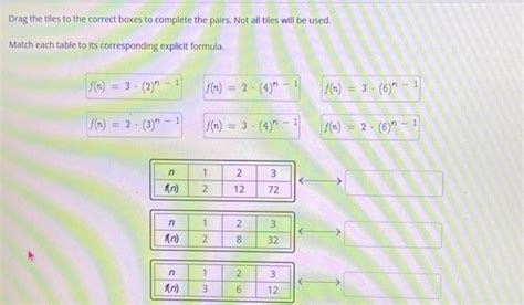 Solved Drag The Tiles To The Correct Boxes To Complete The Pairs Not