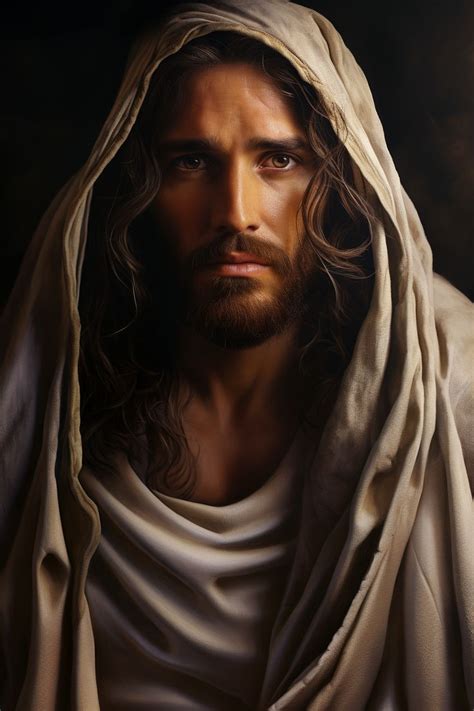 A Painting Of Jesus Wearing A White Robe