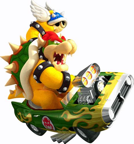 Bowser Mario Kart Wii Sticker - Bowser Mario Kart Wii Flame Flyer ...