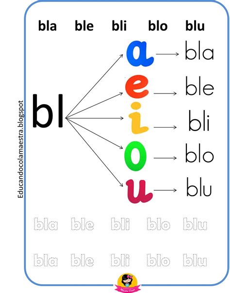 Educando Con La Maestra Mi Silabario Silabas Trabadas Cuadernillo De