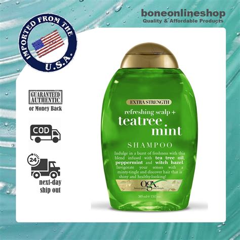 Ogx Extra Strength Refreshing Scalp Tea Tree Mint Shampoo 13 Ounce 1231 Shopee Philippines