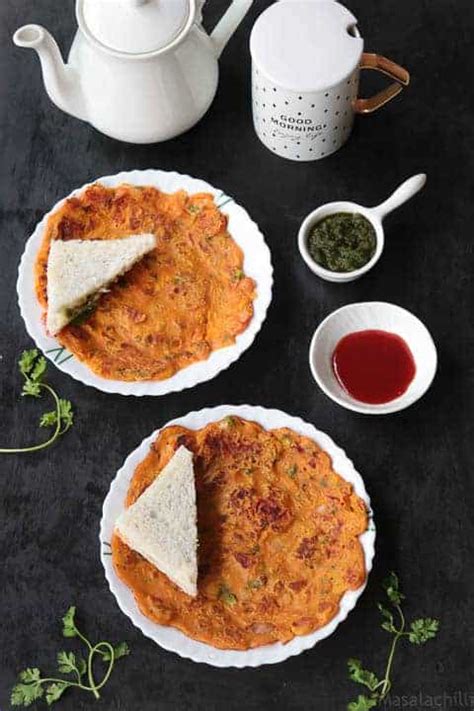 Veg Tomato Omelette Recipe In Marathi