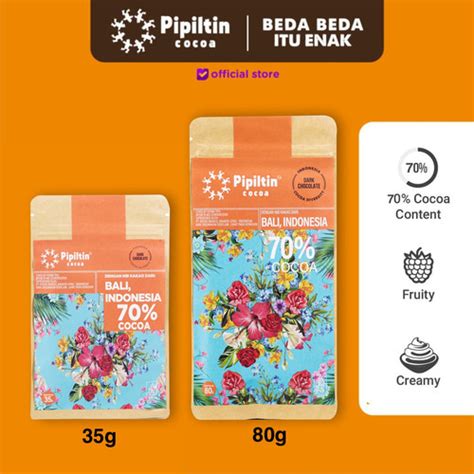 Promo Pipiltin Cocoa Dark Chocolate Chocolate Bar Bali 70 35gr