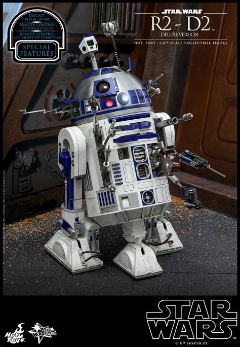 Action Figure R2D2 Star Wars MMS511 Deluxe Version Escala 1 6 Hot Toys Toyshow Tudo De
