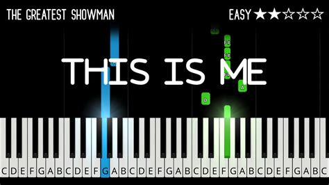 The Greatest Showman This Is Me Easy Piano Tutorial Youtube