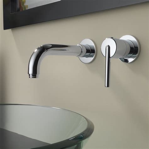 Delta Bathroom Faucets Wall Mount Delta Compel Two Handle Wall Mount Bathroom Faucet