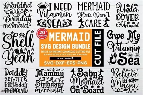 Mermaid Svg Bundle Vol 6 By BDB Graphics TheHungryJPEG