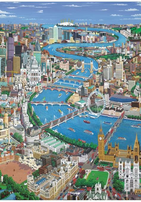 London The Thames Piece Wooden Puzzle By Wentworth London