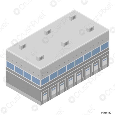 Warehouse building icon, isometric style - stock vector 6465440 ...