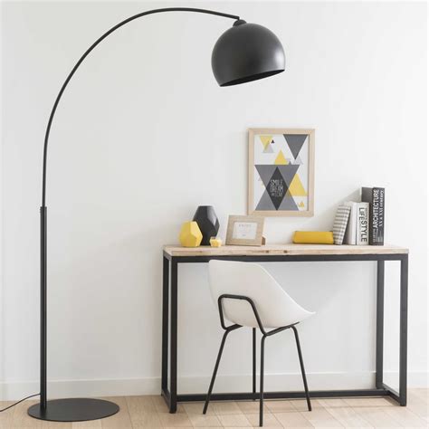 Lampadaire En M Tal Noir H Cm Black Sphere Maisons Du Monde