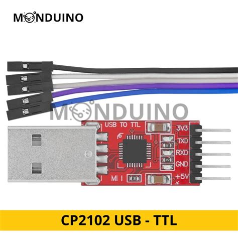 Cp2102 Hw 598 Usb To Ttl Converter For 33v And 5v With Arduino Cable